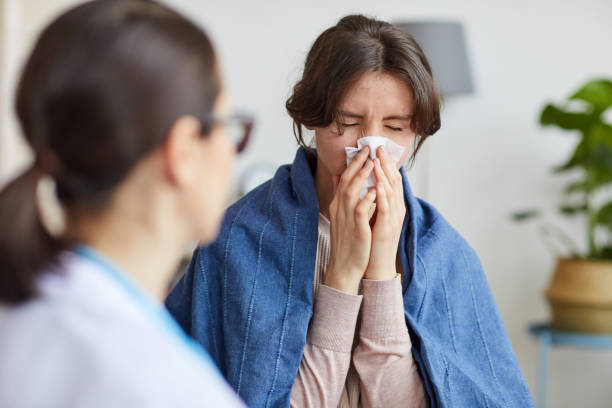 Woman visiting doctor