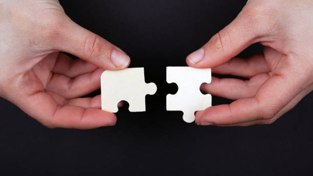 istock hand holds mosaic puzzles on black background close-up top view. business planning teamwork concept of help strategy and success 1219038043