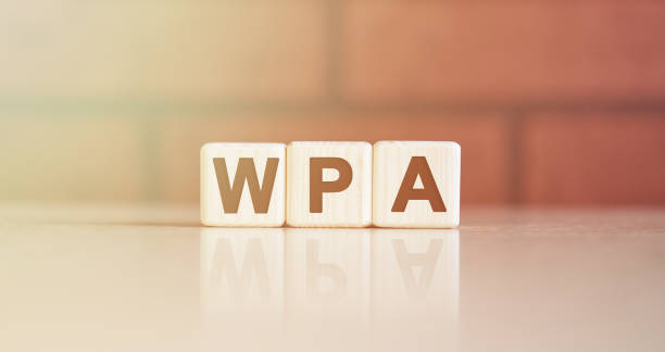istock WPA acronym concept. Text on wooden cubes with bright light 1219039473