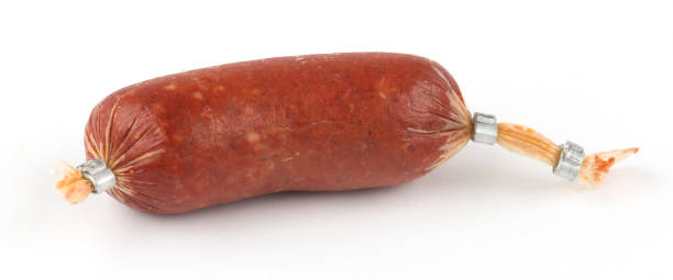 istock Whole Sausages isolated on white background 1219040757