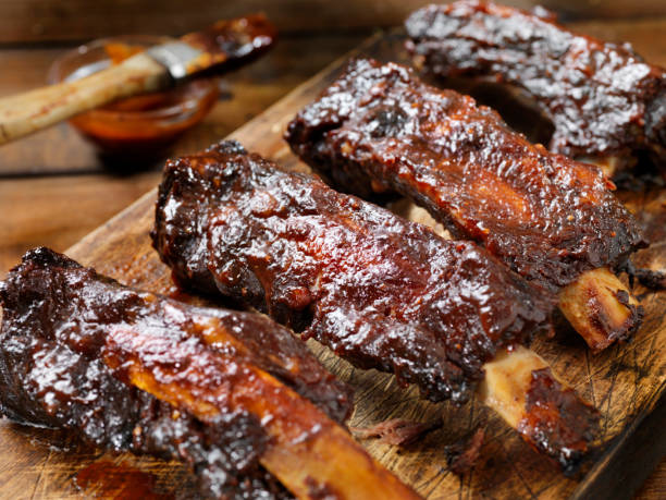 istock Slow Roasted Beef Ribs with BBq Sauce 1219049307