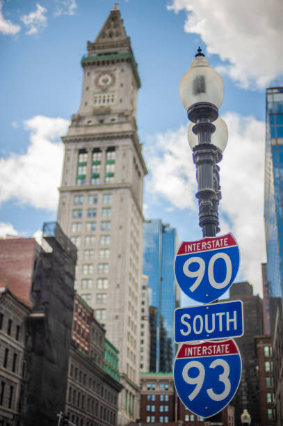 istock Street Signs on lamp post in Boston 1219050975