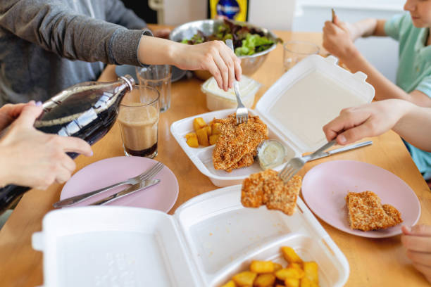 istock Having delivered meal during covid-19 outbreak 1219051736