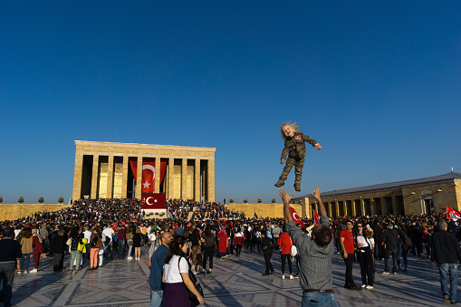Ankara / Turkey - 10-29-2019: Anitkabir is the mausoleum of the founder of Turkish Republic, Mustafa Kemal Ataturk.
