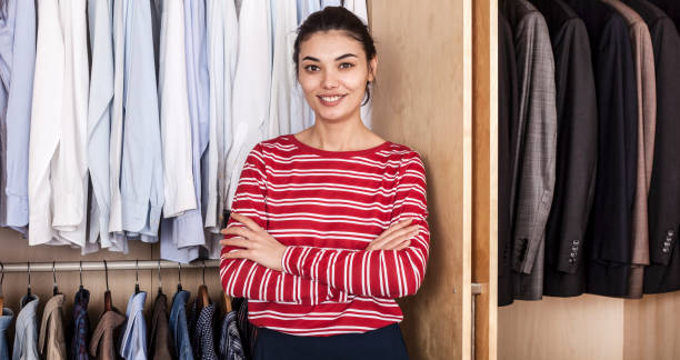 istock young woman with wardrobe in home 1219054480
