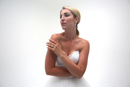 Bride on White Background