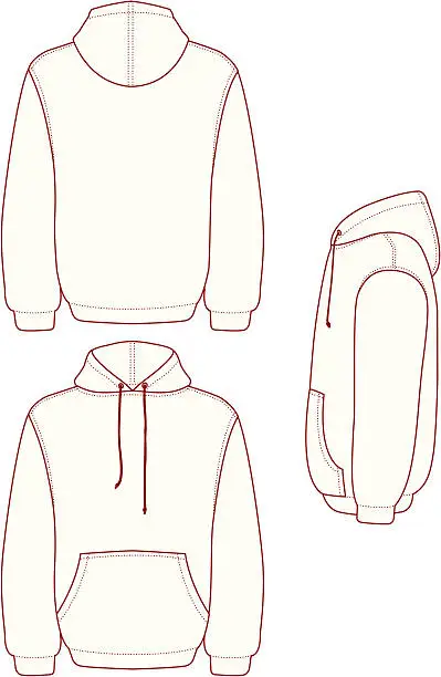 Vector illustration of Sweater Hooded Fleece