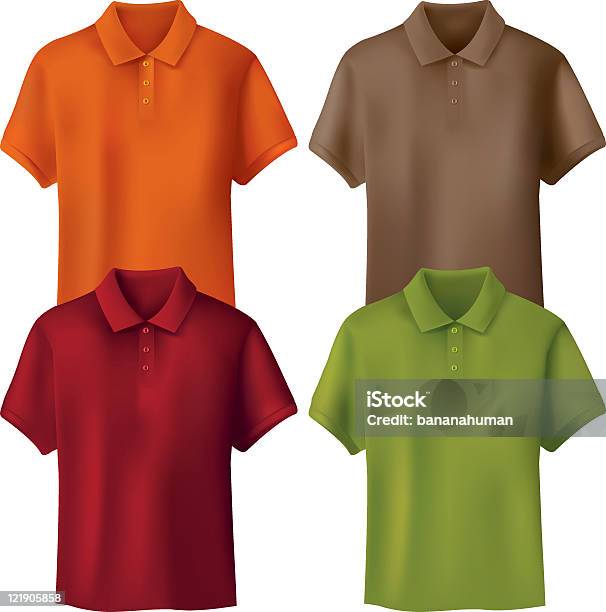 Рубашкаполо — стоковая векторная графика и другие изображения на тему Рубашка поло - Рубашка поло, Рубашка, Футболка