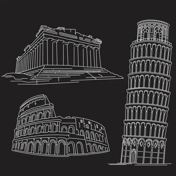 Vector illustration of Rome Building