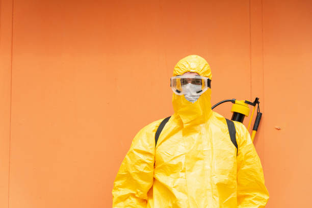 istock Portrait of disease control service worker in protective suits 1219062623