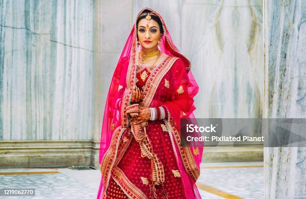 Portrait Of A Woman In A Traditional Indian Outfit Stock Photo - Download Image Now - India, Culture of India, Indian Ethnicity