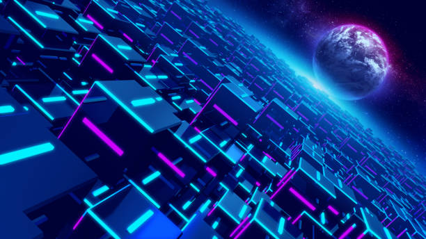 istock Abstract futuristic city space planet,3D rendering. 1219062800