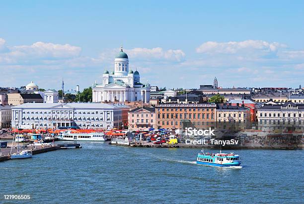 Helsinki View From The Sea Stock Photo - Download Image Now - Blue, Capital Cities, Cathedral