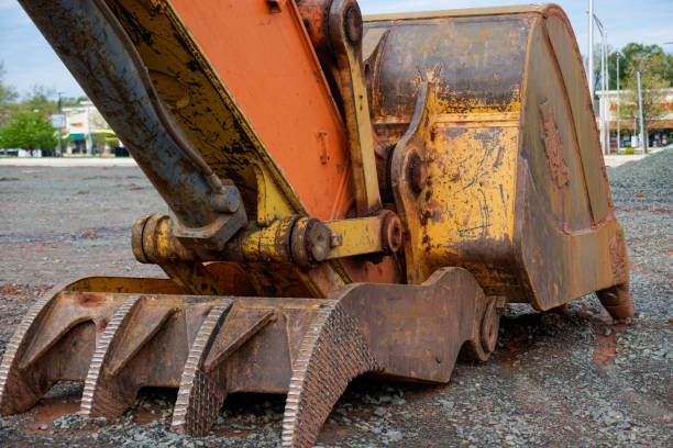 istock bucket shot of a excavator on a construction site 1219065234