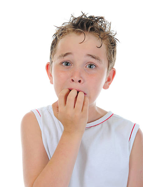 istock Portrait of a frightened boy 121907463