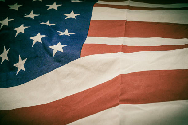 istock America flag waving with the wind for memorial day. 1219085877