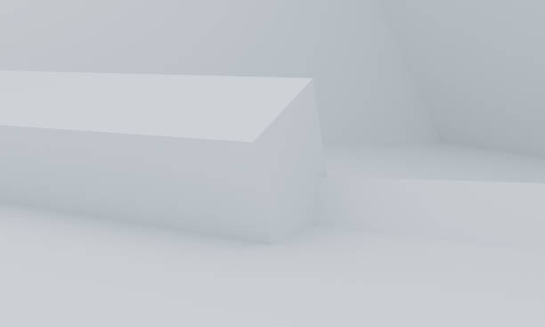 istock Minimalist primitive geometrical abstract background, Stylish trendy illustration Podium, stand, showcase on pastel color for premium product. 3d render. 1219087353