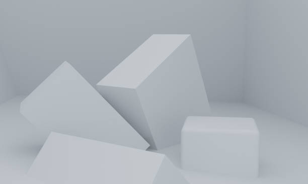 istock Minimalist primitive geometrical abstract background, Stylish trendy illustration Podium, stand, showcase on pastel color for premium product. 3d render. 1219087396