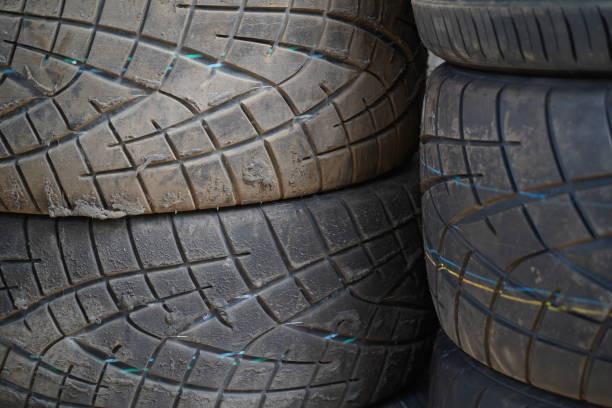 istock Used tires in the garage 1219090272