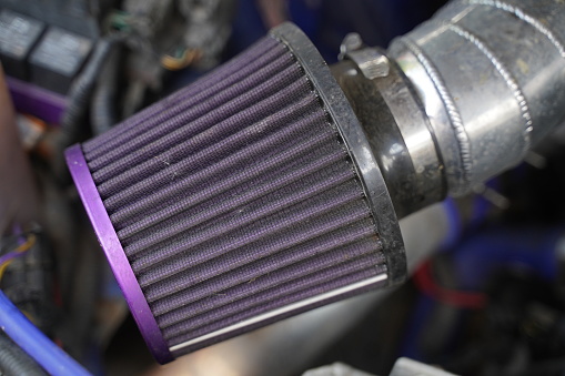 Racing car's air intake filter