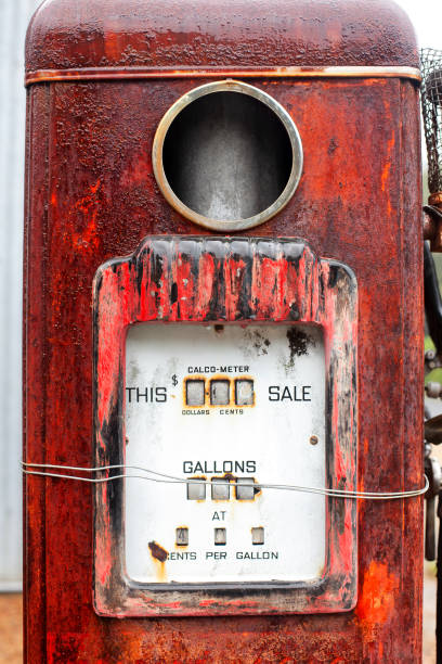istock Beautiful old abandoned retro Petrol Pump 1219091019