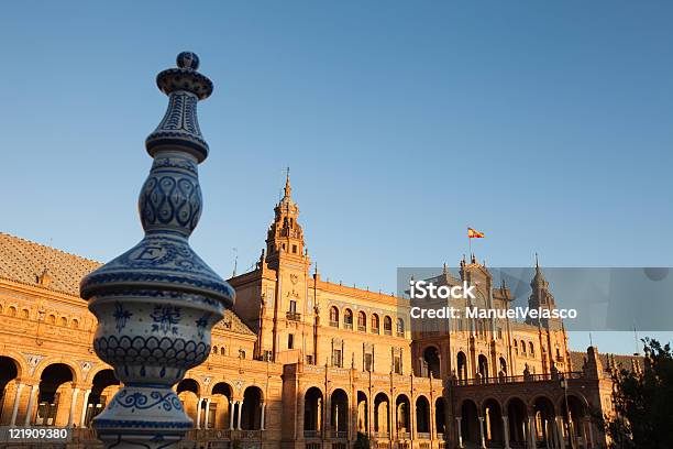 Plaza De España Sevilla Foto de stock y más banco de imágenes de Aire libre - Aire libre, Arquitectura, Arquitectura exterior