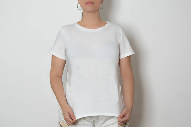 woman holding t shirt blank space for a message