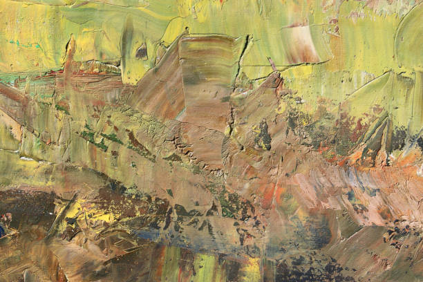 istock Painting knife technique with oil on canvas. Abstract art background. 1219095568