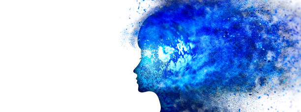 istock Geometric female profile close-up 1219096654