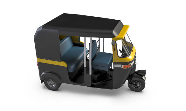 istock 3D render of Autorickshaw isolated on white background. 1219100398