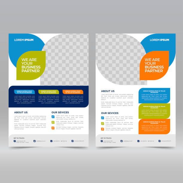 Business Brochure Flyer Design Template Business Brochure Flyer Design Template Vector Illustration newsletter template stock illustrations