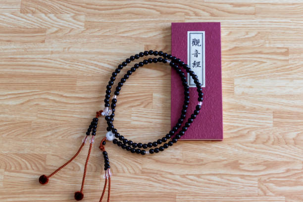 Rosary and sutra book for Japanese Buddhist temples