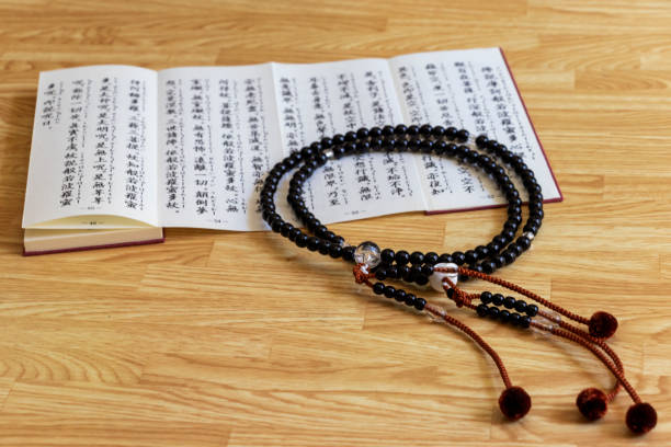 Rosary and sutra book for Japanese Buddhist temples