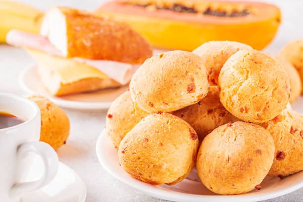 istock Traditional Brazilian breakfast - cheese bread, coffee, ripe fruit 1219104388