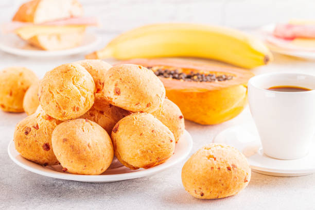 istock Traditional Brazilian breakfast - cheese bread, coffee, ripe fruit 1219104391