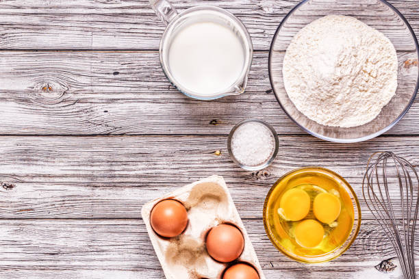 istock Bakery products -flour, eggs, milk. 1219104914