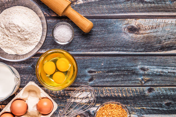 istock Bakery products -flour, eggs, milk. 1219104924