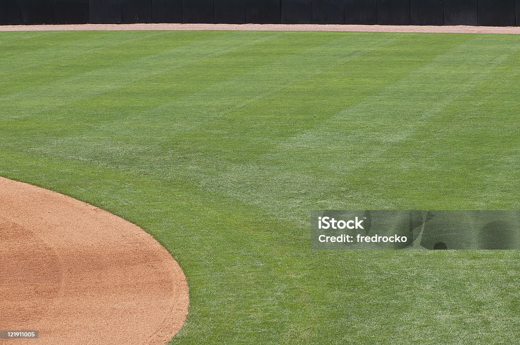 Campo Externo de beisebol do campo de beisebol no jogo de beisebol - Foto de stock de Campo de Basebol royalty-free
