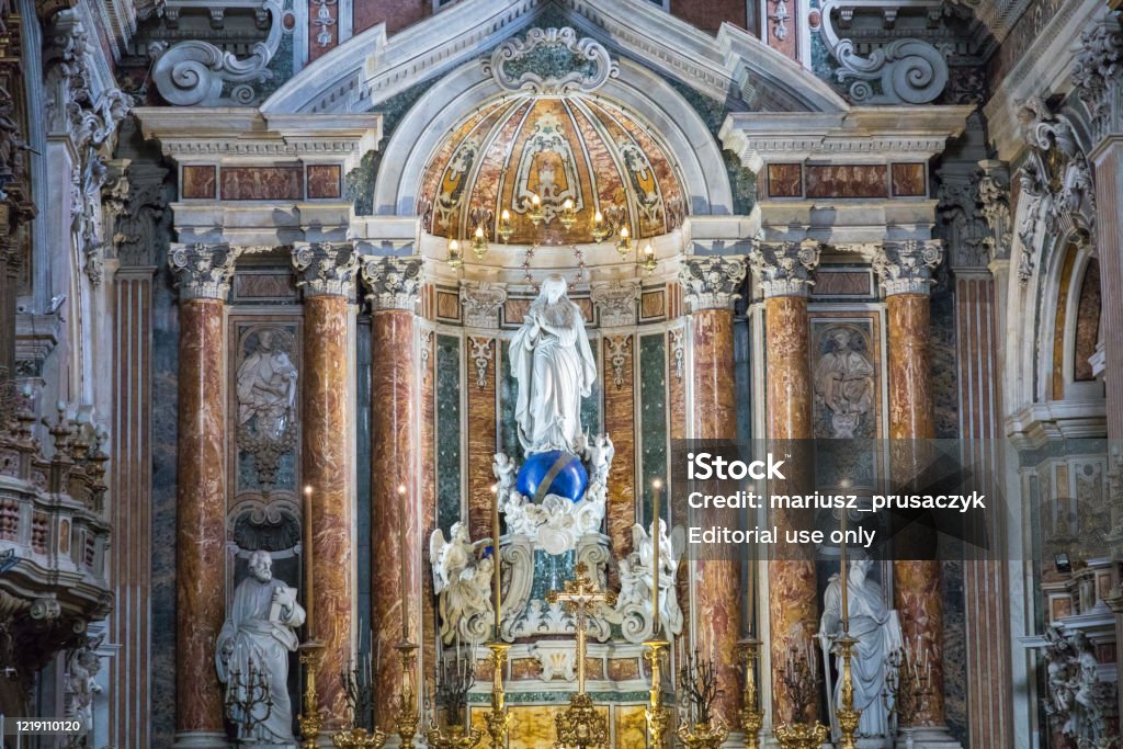 Beautiful Ceiling Above Gesu Nuovo Church In Naples Italy Stock Photo - Download Image Now - iStock Beautiful Ceiling Above Gesu Nuovo Church In Naples Italy Stock Photo - Download Image Now - iStock