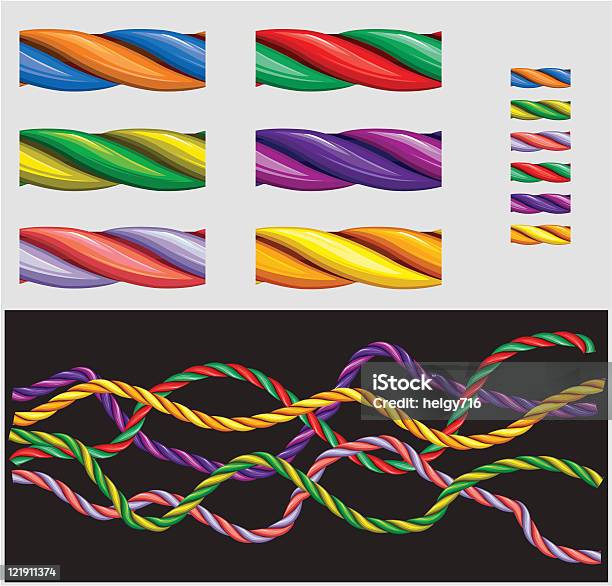 Varicolored Seil Stock Vektor Art und mehr Bilder von Angeberei - Angeberei, Ausrüstung und Geräte, Biegung