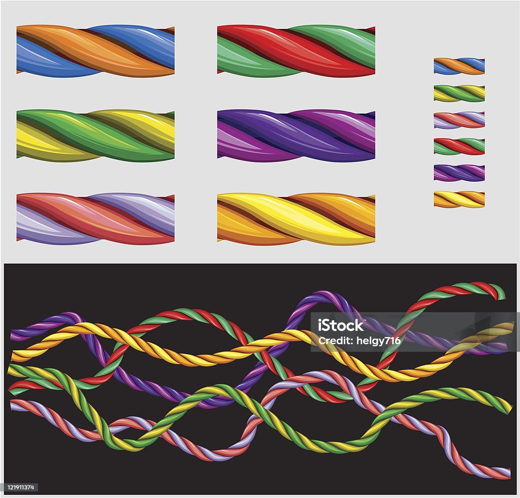 Varicolored cuerdas - arte vectorial de Alardear libre de derechos