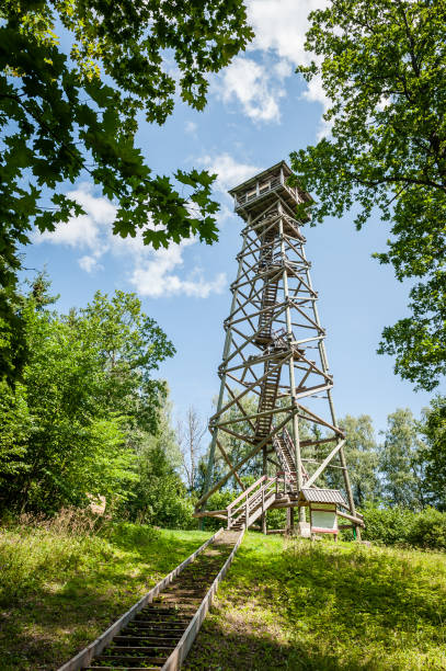 istock Wooden observation tower at Kamparkalns Hill. 1219113815