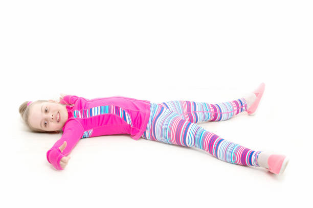 istock Child in pink sportswear. 1219114432