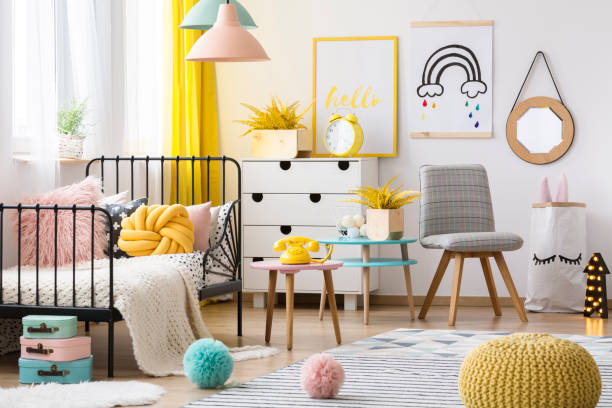 istock Colorful kid's bedroom interior 1219115441
