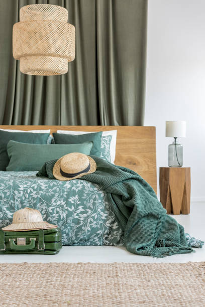 istock Natural bedroom with king-size bed 1219115587