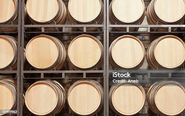 Barrels Of Wine Stock Photo - Download Image Now - Alcohol - Drink, Barrel, Cellar