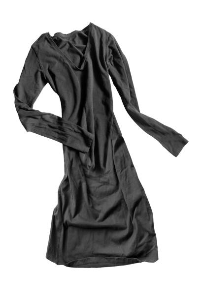 istock Black casual dress isolated 1219123726