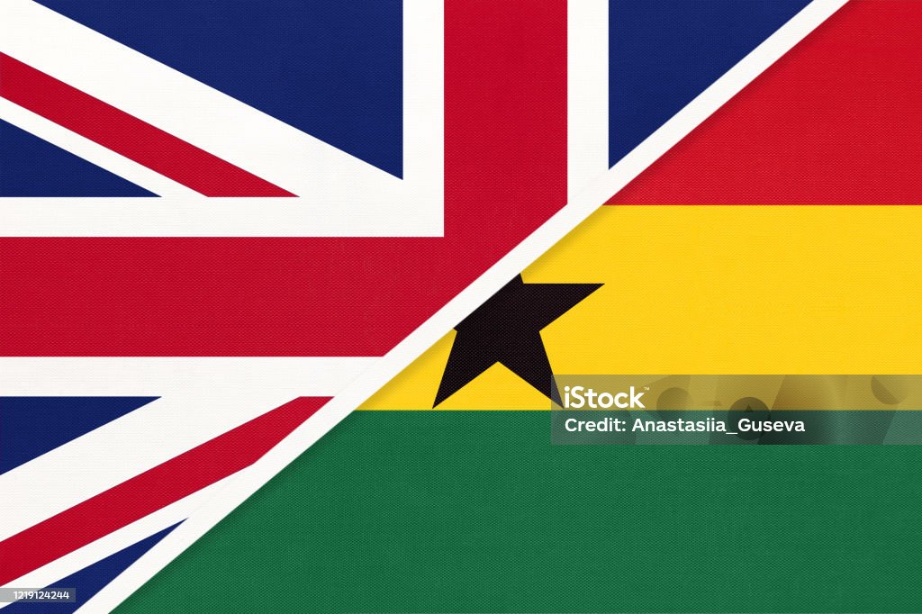 영국 Vs 가나 국기 섬유에서 두 유럽 과 아프리카 국가 사이의 관계 가나에 대한 스톡 벡터 아트 및 기타 이미지 - 가나, 가나 국기,  경쟁 - Istock