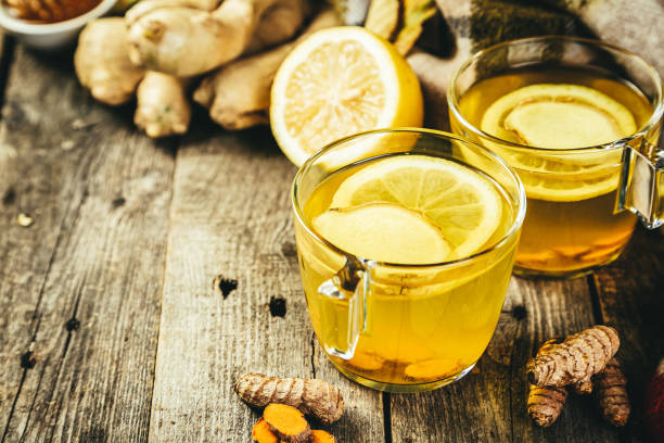 istock Fall immune system booster - ginger and turmeric tea and ingredients 1219125074