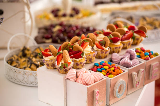 istock Beautiful candy bar with delicious sweets 1219137848